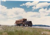 Clouds-Colorado-log truck cooling off-9,000 ft.